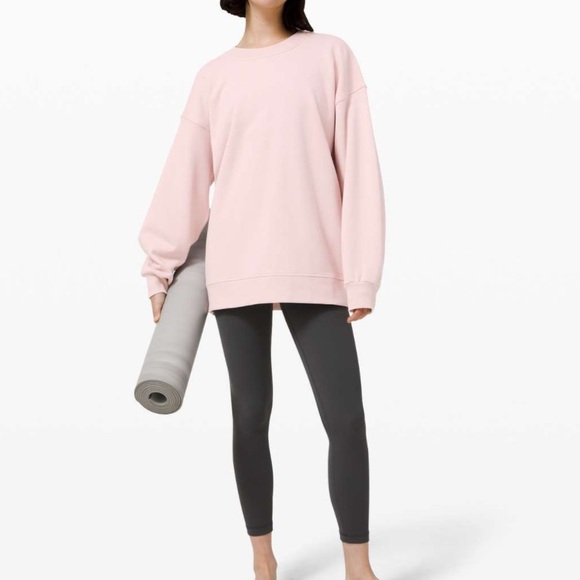 lululemon athletica Tops - Lululemon Perfectly Oversized Crew in Porcelain Pink size 8